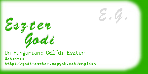 eszter godi business card